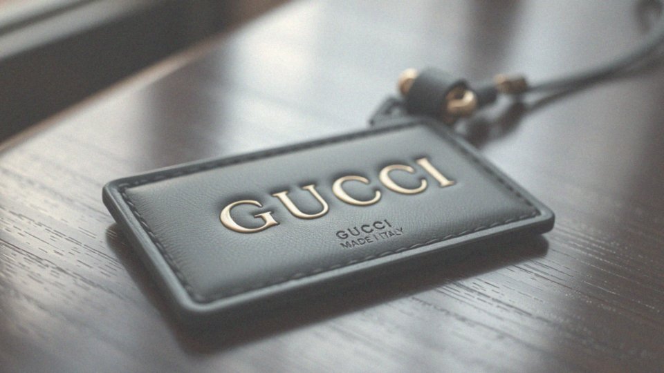 Jakie informacje można znaleźć na metce torebki Gucci?